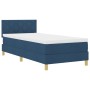 Cama Box Spring con Colchón Azul 100x200 cm Tela by , Beds and slatted bases - Ref: Foro24-3338978, Price: 338,96 €, Discount: %