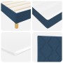 Cama Box Spring con Colchón Azul 100x200 cm Tela by , Beds and slatted bases - Ref: Foro24-3338978, Price: 338,96 €, Discount: %