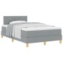 Cama con base con colchón gris claro 120x190 cm tela | Foro24.es | Tu tienda online para hogar, jardín y más Foro24.es