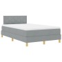 Cama con base con colchón gris claro 120x190 cm tela | Foro24.es | Tu tienda online para hogar, jardín y más Foro24.es