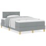 Cama con base con colchón gris claro 120x190 cm tela | Foro24.es | Tu tienda online para hogar, jardín y más Foro24.es