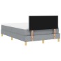 Cama con base con colchón gris claro 120x190 cm tela | Foro24.es | Tu tienda online para hogar, jardín y más Foro24.es