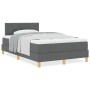 Cama con Box Spring y Colchón Gris Oscuro 120x190 cm Tela von , Betten und Lattenroste - Ref: Foro24-3338980, Preis: 404,01 €...