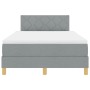 Cama con Box Spring con Colchón Gris Claro 120x200 cm Tela | Foro24.es | Tu tienda online para hogar, jardín y más Foro24.es