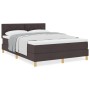 Cama con Somier y Colchón Marrón Oscuro 140x190 cm Tela by , Beds and slatted bases - Ref: Foro24-3338996, Price: 441,29 €, D...