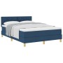 Cama con Base con Colchón Azul 140x190 cm Tela by , Beds and slatted bases - Ref: Foro24-3338999, Price: 449,21 €, Discount: %