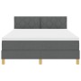 Cama con Somier con Colchón Gris Oscuro 140x200 cm Tela | Foro24.es | Tu tienda online para hogar, jardín y más Foro24.es