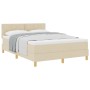 Cama con Base de Resortes con Colchón Crema 140x200 cm Tela by , Beds and slatted bases - Ref: Foro24-3339005, Price: 445,56 ...