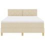 Cama con Base de Resortes con Colchón Crema 140x200 cm Tela by , Beds and slatted bases - Ref: Foro24-3339005, Price: 445,56 ...