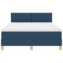 Cama con box spring con colchón azul 140 x 200 cm tela | Foro24.es | Tu tienda online para hogar, jardín y más Foro24.es