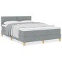 Cama con Base con Colchón Gris Claro 160x200 cm Tela by , Beds and slatted bases - Ref: Foro24-3339007, Price: 496,95 €, Disc...