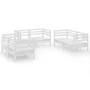 6-teiliges Garten-Lounge-Set aus weißem massivem Kiefernholz von vidaXL, Gartensets - Ref: Foro24-3082583, Preis: 316,98 €, R...