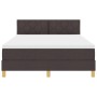 Cama con Box Spring y Colchón Marrón Oscuro 160x200 cm Tela by , Beds and slatted bases - Ref: Foro24-3339010, Price: 487,05 ...
