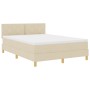 Cama con Box Spring con Colchón Crema 160x200 cm Tela | Foro24.es | Tu tienda online para hogar, jardín y más Foro24.es
