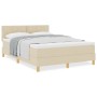 Cama con Box Spring con Colchón Crema 160x200 cm Tela | Foro24.es | Tu tienda online para hogar, jardín y más Foro24.es