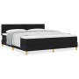 Cama con Box Spring con Colchón Negra 180x200 cm Tela by , Beds and slatted bases - Ref: Foro24-3339016, Price: 555,97 €, Dis...