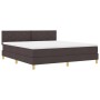 Cama Box Spring con Colchón Marrón Oscuro 180x200 cm Tela | Foro24.es | Tu tienda online para hogar, jardín y más Foro24.es