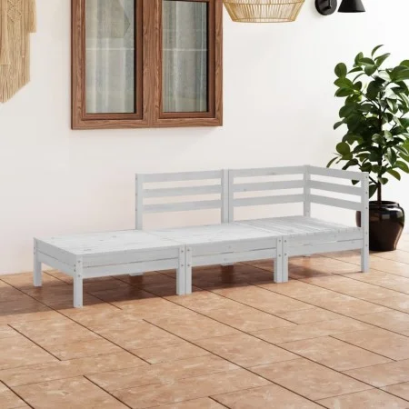Garden furniture set 3 pieces solid white pine wood by vidaXL, Garden sets - Ref: Foro24-3082613, Price: 155,65 €, Discount: %