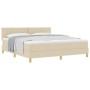 Cama con Box Spring con Colchón Crema 180x200 cm Tela by , Beds and slatted bases - Ref: Foro24-3339019, Price: 578,60 €, Dis...