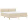 Cama con Box Spring con Colchón Crema 180x200 cm Tela by , Beds and slatted bases - Ref: Foro24-3339019, Price: 578,60 €, Dis...