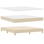 Cama con Box Spring con Colchón Crema 180x200 cm Tela by , Beds and slatted bases - Ref: Foro24-3339019, Price: 578,60 €, Dis...