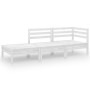 Gartenmöbel-Set 3-teilig aus massivem weißem Kiefernholz von vidaXL, Gartensets - Ref: Foro24-3082613, Preis: 157,69 €, Rabat...