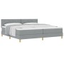 Cama con Base y Colchón Gris Claro 200x200 cm Tela by , Beds and slatted bases - Ref: Foro24-3339021, Price: 587,61 €, Discou...