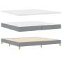 Cama con Base y Colchón Gris Claro 200x200 cm Tela by , Beds and slatted bases - Ref: Foro24-3339021, Price: 587,61 €, Discou...