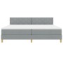 Cama con Base y Colchón Gris Claro 200x200 cm Tela by , Beds and slatted bases - Ref: Foro24-3339021, Price: 587,61 €, Discou...