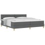 Cama con Somier con Colchón Gris Oscuro 200x200 cm Tela | Foro24.es | Tu tienda online para hogar, jardín y más Foro24.es