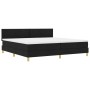Cama con Base de Resortes con Colchón Negra 200x200 cm Tela by , Beds and slatted bases - Ref: Foro24-3339023, Price: 591,16 ...