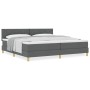 Cama con Somier con Colchón Gris Oscuro 200x200 cm Tela de , Camas y somieres - Ref: Foro24-3339022, Precio: 577,00 €