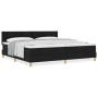 Cama con Base de Resortes con Colchón Negra 200x200 cm Tela by , Beds and slatted bases - Ref: Foro24-3339023, Price: 591,16 ...