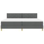 Cama con Somier con Colchón Gris Oscuro 200x200 cm Tela | Foro24.es | Tu tienda online para hogar, jardín y más Foro24.es