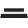 Cama con Base de Resortes con Colchón Negra 200x200 cm Tela by , Beds and slatted bases - Ref: Foro24-3339023, Price: 591,16 ...