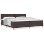 Cama con Somier y Colchón Marrón Oscuro 200x200 cm Tela de , Camas y somieres - Ref: Foro24-3339024, Precio: 608,51 €