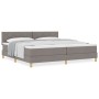 Cama Base de Muelles con Colchón Taupe 200x200 cm Tela by , Beds and slatted bases - Ref: Foro24-3339025, Price: 634,23 €, Di...
