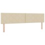 Cama con Box Spring con Colchón Crema 200x200 cm Tela by , Beds and slatted bases - Ref: Foro24-3339026, Price: 548,81 €, Dis...