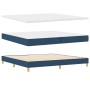 Cama con Caja Muerta con Colchón Azul 200x200 cm Tela | Foro24.es | Tu tienda online para hogar, jardín y más Foro24.es