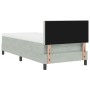 Cama Box Spring con colchón terciopelo gris claro 90x200 cm by , Beds and slatted bases - Ref: Foro24-3339080, Price: 297,59 ...