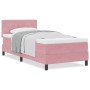 Cama Box Spring con colchón terciopelo rosa 90x200 cm by , Beds and slatted bases - Ref: Foro24-3339085, Price: 296,99 €, Dis...