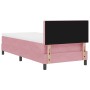 Cama Box Spring con colchón terciopelo rosa 90x200 cm by , Beds and slatted bases - Ref: Foro24-3339085, Price: 296,99 €, Dis...