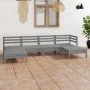 Gartenmöbel 6 Stück graues massives Kiefernholz von vidaXL, Gartensets - Ref: Foro24-3083336, Preis: 308,62 €, Rabatt: %