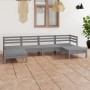 Gartenmöbel 6 Stück graues massives Kiefernholz von vidaXL, Gartensets - Ref: Foro24-3083336, Preis: 312,60 €, Rabatt: %