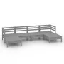 Gartenmöbel 6 Stück graues massives Kiefernholz von vidaXL, Gartensets - Ref: Foro24-3083336, Preis: 308,62 €, Rabatt: %