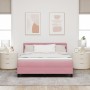 Cama Box Spring con colchón terciopelo rosa 160x200 cm by , Beds and slatted bases - Ref: Foro24-3339121, Price: 469,92 €, Di...
