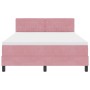 Cama Box Spring con colchón terciopelo rosa 160x200 cm by , Beds and slatted bases - Ref: Foro24-3339121, Price: 469,92 €, Di...