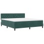 Cama Box Spring con colchón terciopelo verde oscuro 180x200 cm by , Beds and slatted bases - Ref: Foro24-3339125, Price: 553,...