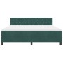Cama Box Spring con colchón terciopelo verde oscuro 180x200 cm by , Beds and slatted bases - Ref: Foro24-3339125, Price: 553,...
