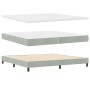Cama Box Spring con colchón terciopelo gris claro 200x200 cm by , Beds and slatted bases - Ref: Foro24-3339128, Price: 566,56...